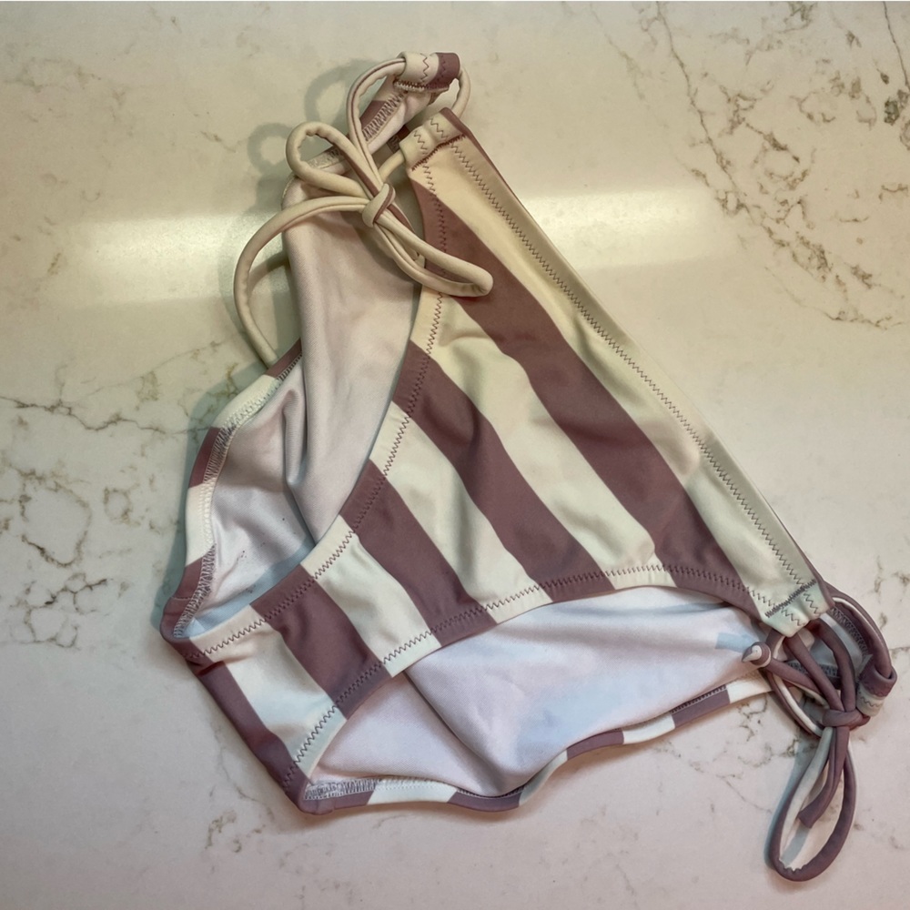 Cute striped side tie bikini